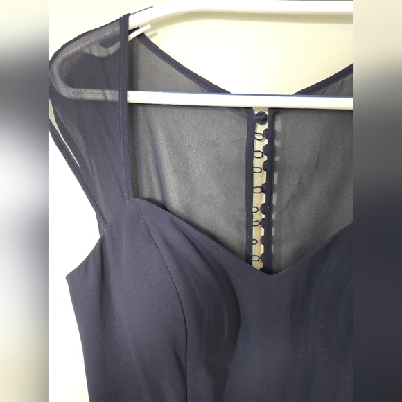 Bill Levkoff Navy Sample Gown Size 10 - Picture 4 of 9